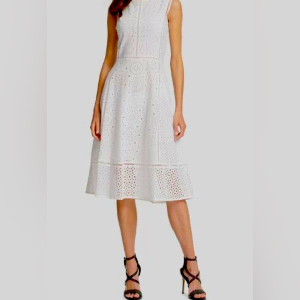 NEW - DKNY White Midi Dress